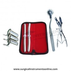 Hegar uterine dilator set,15-16,17-18, wartenberg pinwheel, mathieu speculum, collin 3pcs